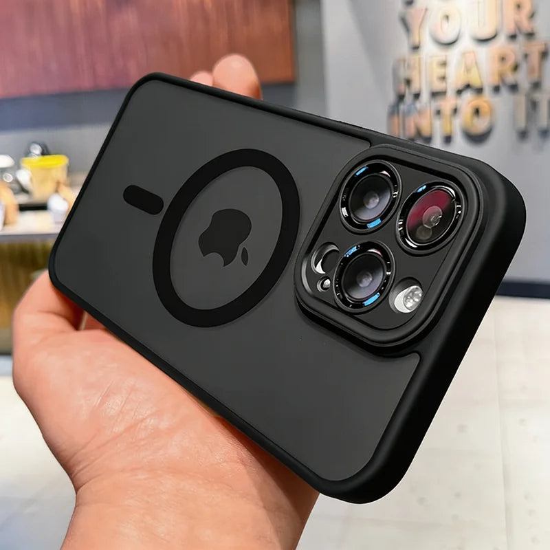 Lens Protector Translucent Case For iPhone 18 17 16 15 14 13 12 11 Pro Max Plus Air For Magsafe Magnetic Wireless Charge Cover
