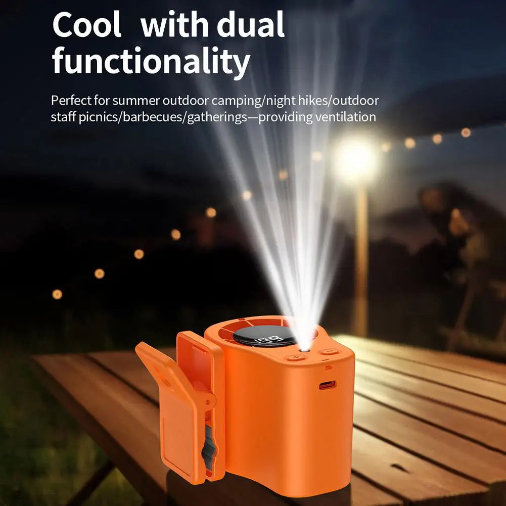 Semiconductor Cooling Car Fan Usb Rechargeable Clip On Portable Desk Fans With Led Display 360 Rotation Quiet For Car Campi S2l6