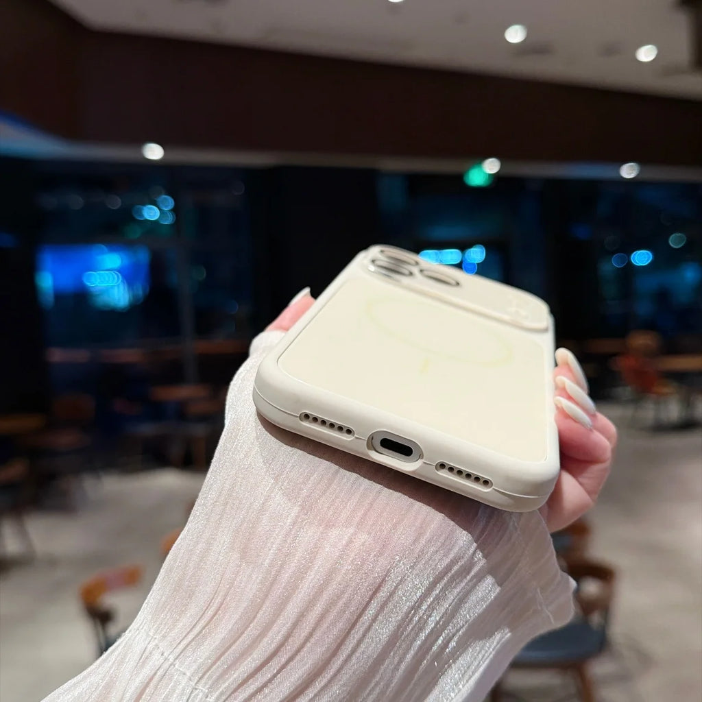 Luxury Liquid Silicone For Magsafe Magnetic Phone Case For iPhone 18 17 16 15 14 13 18 Pro Max Large Window Camera Protect Cover