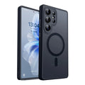 Luxury Matte Case For Samsung Galaxy S26 S25 S24 S23 Ultra Plus FE A56 A36 A26 A17 S25Edge For Magsafe Wireless Charge Cover