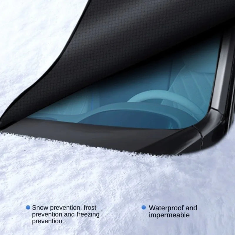 New Winter Snow-Proof Car Sunshade and Snow Shield, Extended and Thickened for Winter, Sunshade for Front Windshield, Snow Cover, Frost and Freeze Protection for Vehicles CM World