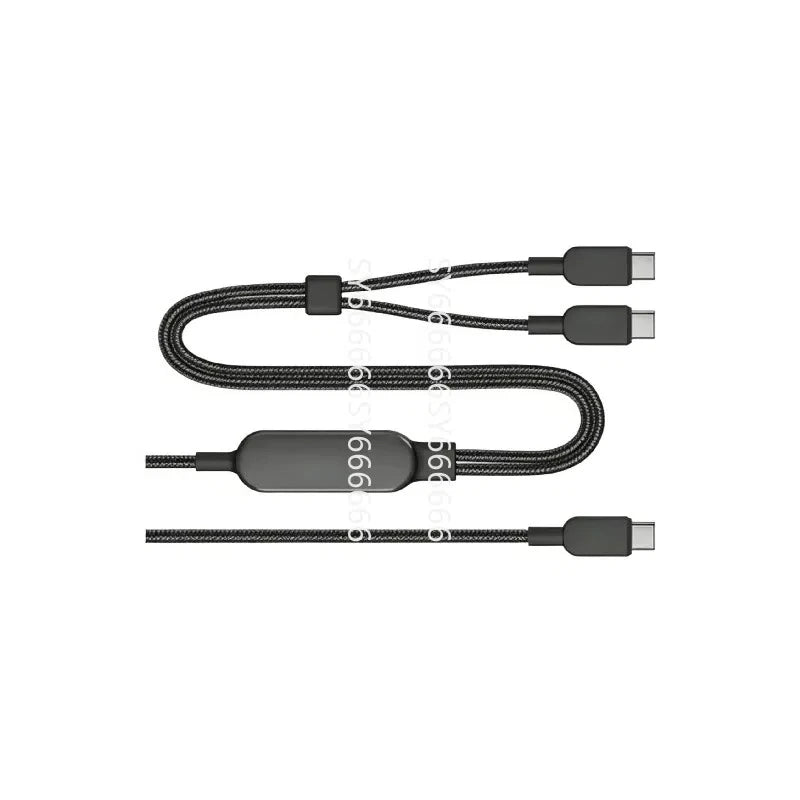 New 2‑In‑1 Dual Type‑C Braided Cable Compatible With Anker 140W High Power Fast Charging Data Cable For Car Office Use