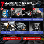 LAUNCH X431 CRP123E V3.0 OBD2 Scanner ENG ABS Airbag SRS AT Auto Diagnostic Tool 7 Reset Code Reader Automotive tools PK CRP123 Car Mobile World