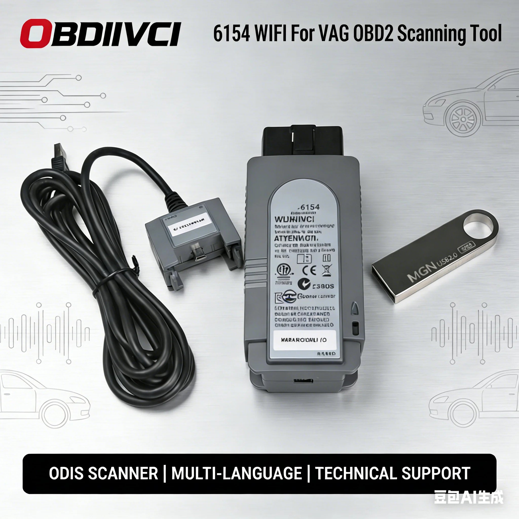 OBDIIVCI WiFi 6154A OBD2 Diagnostic Tool Scanner WIFI 6154 A DOIP Cover All Model Function CM World
