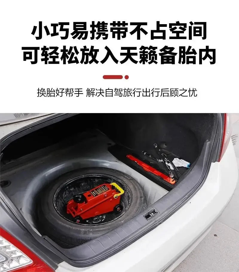 Durable 135-430mm Small Mini Horizontal Hydraulic Jack Car SUV2.5 Tons on-board Tool