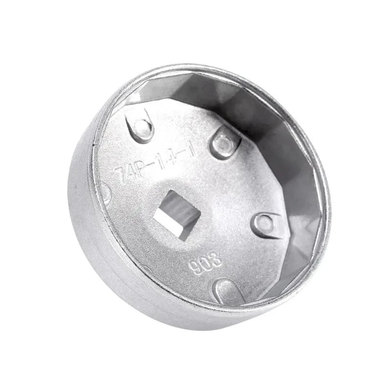 74mm 14-Teeth Oil Filter Wrench, Aluminum Socket Removal Tool for BMW Audi Mercedes Benz VW Porsche, Cap Style Filter Tool