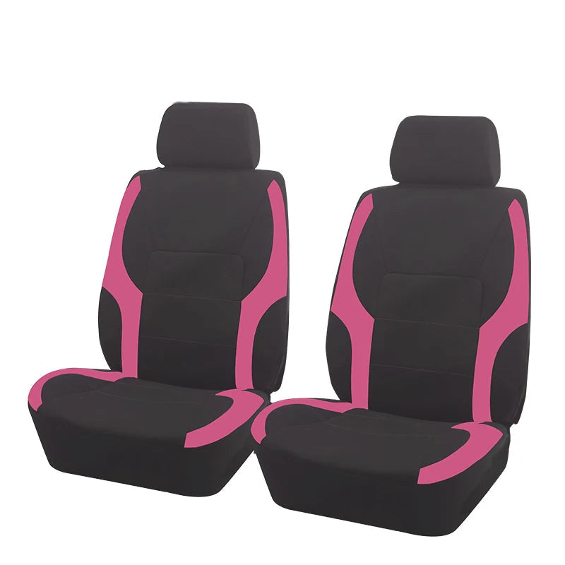 AUTO PLUS Sports Universal Polyester Car Seat Cover Set Fit Most Car Plain Fabric Bicolor Stylish Car Accessories Seat Protector CM World