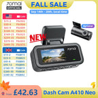 【New】70mai Dash Cam A410 Neo 1440P HDR Dual-Channel Built-in GPS f/1.6 Supercapacitor Wi-Fi 6 24H Parking Car DVR 70mai A410 Neo