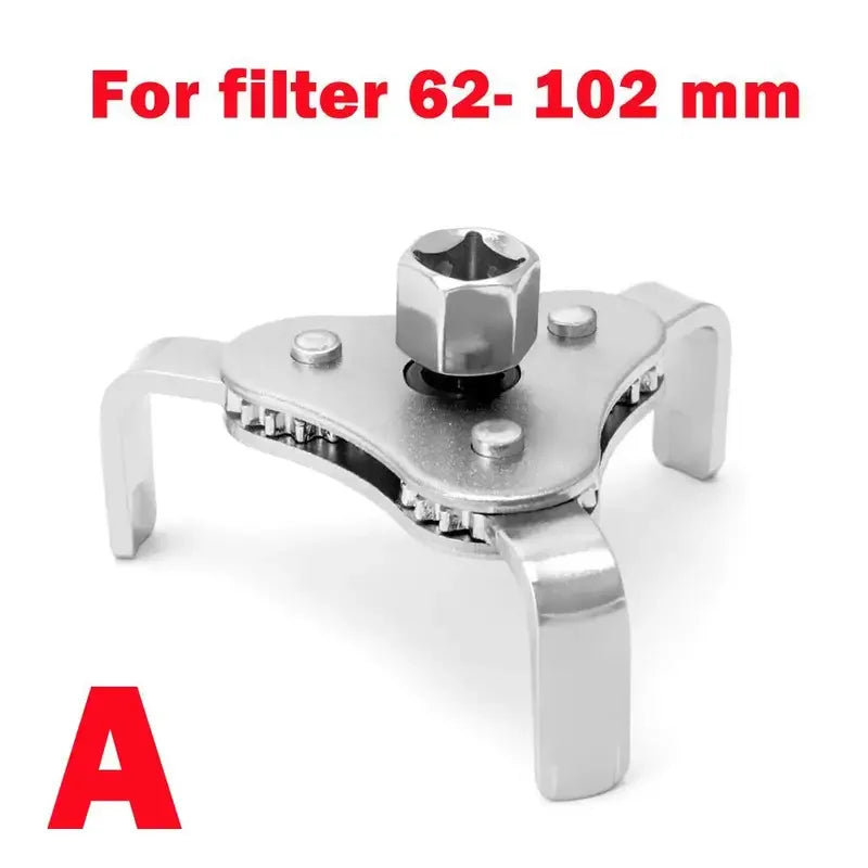 1PC Universal 3-Jaw Adjustable Oil Filter Wrench Flat Three Claw Automotive Oil Grid Disassembly Maintenance Repair Accessories