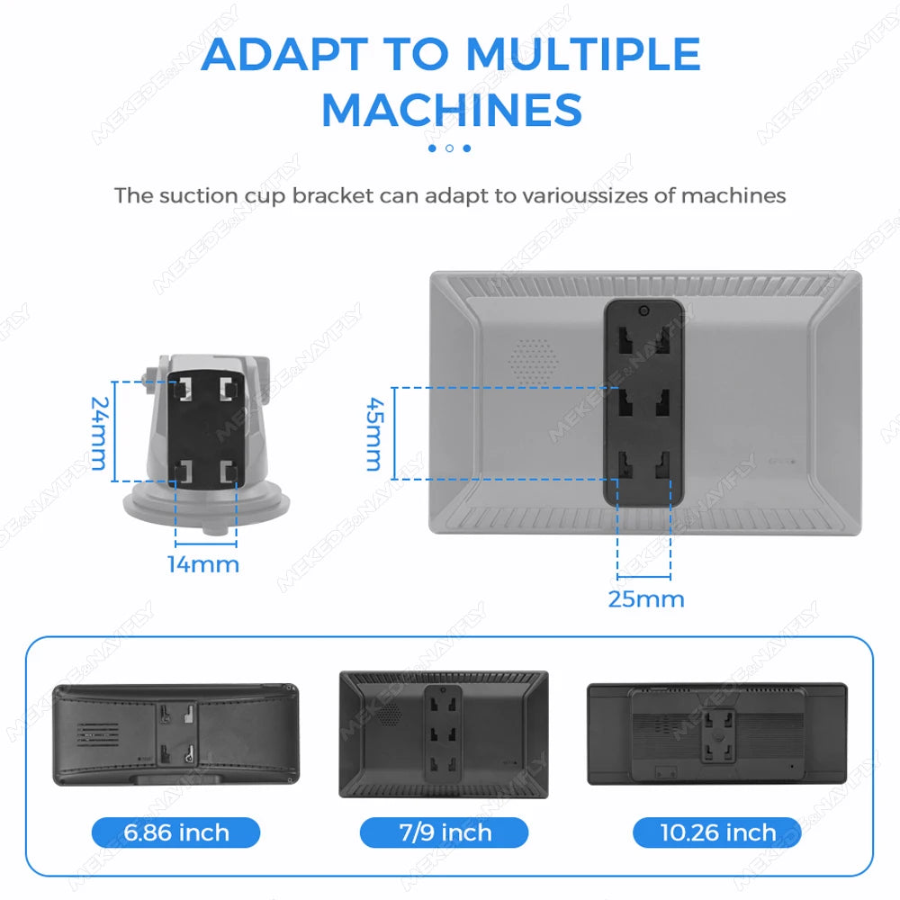 New Universal Expansion Holder For MP5 Car Radio Stereo Carplay Multimedia Player Compatible With Screen 6.86/7/9/10.26 Inch CM World