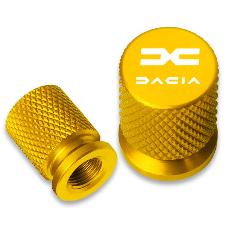For Dacia Duster Logan Sandero Lodgy Dokker Stepway Mcv 2 Solenza La 4Pcs Metal Car Tire Valve Caps Wheel Dust Cover Accessories CM World