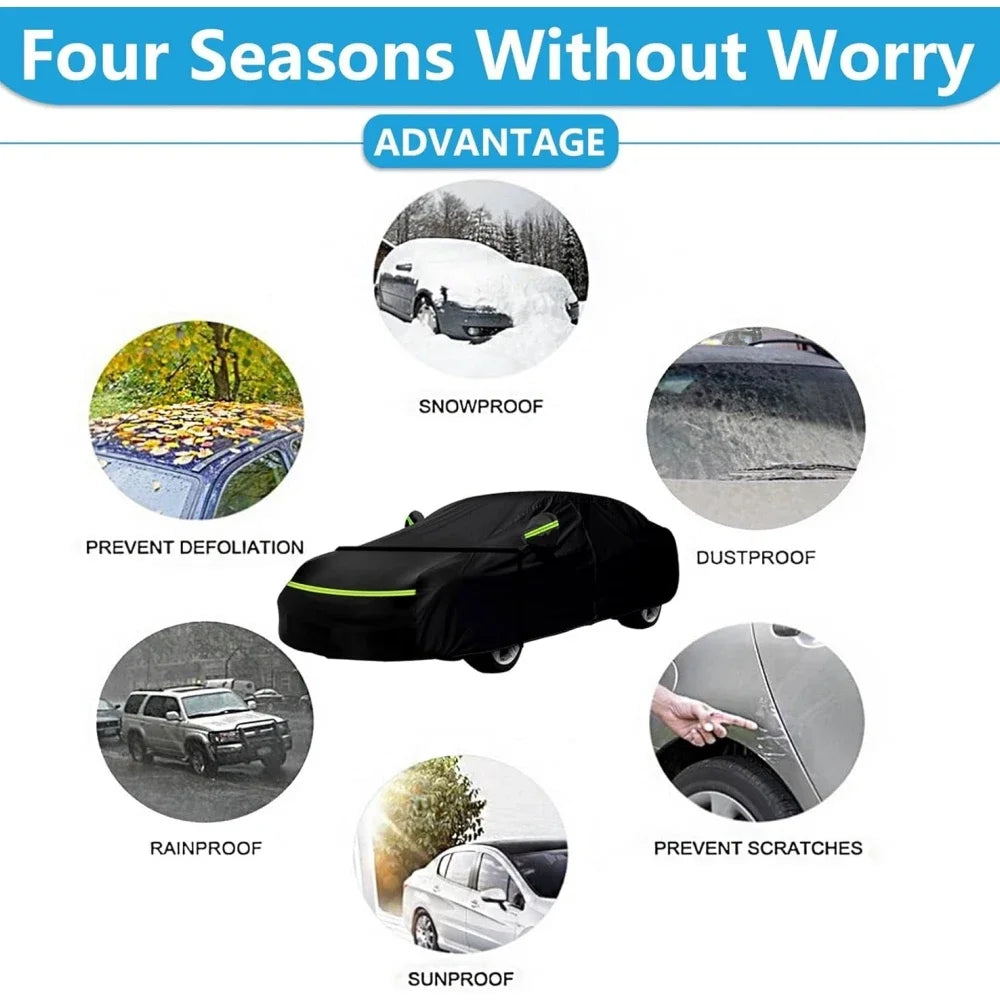 Waterproof Car Covers Custom for 2006-2023 Dodge Charger W/Zipper Door Windproof Dustproof and UV Proof All Weather Protection Car Mobile World