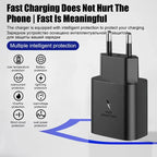 Samsung 45w Super Fast Charger PD Adapter EU US Type C Cargador For Galaxy S26 S25 FE S24 Ultra S23 Plus A55 A56 M55 Tab S11 S10 Car Mobile World