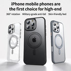 Magnetic 360°Rotation Stand Case for iPhone 17 Pro Max with Ring Holder Translucent Cover For iPhone 17 Pro Case