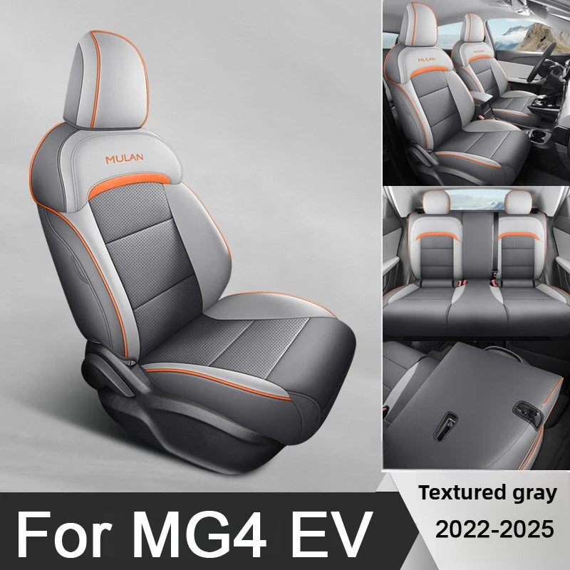 Car Special Seat Cover 5 seat Full Set For MG MG4 / MG4 EV Mulan 2022 2023 2024 2025 Leather Cushion Seat Protective Cover