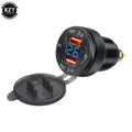 Car Motorcycle Cigarette Lighter Dual USB Car Charger QC3.0+QCPD Fast Charger 12-24V Charging Adapter for BMW R1200GS R1250GS