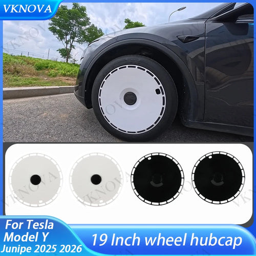 4PCS HubCap 19 Inch Wheel Caps Automobile Performance Replacement Hub Cap Full Rim Cover Accessories For Tesla Model Y Juniper CM World
