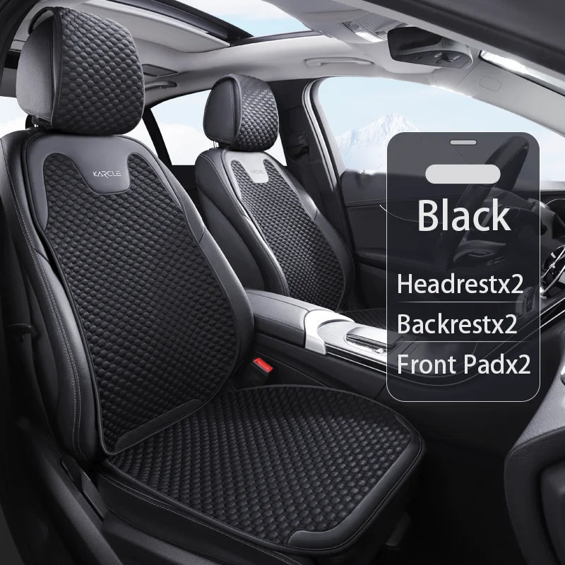 Universal Ice Silk Car Seat Covers Comfortable Car Seat Covers Full Set Sweat Absorption Auto Seat Cushion Pad Car Accessories