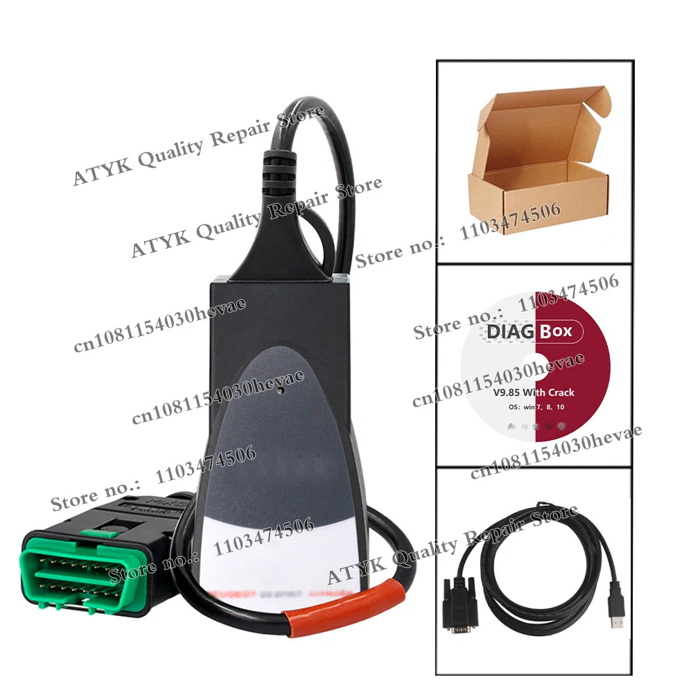 PP2000 Diagbox 9.850 Full Chip Lexia 3 Diagnostic Pour Voiture Inspection Tools Tuning Obd2 Scanner Code Reader Equipment New