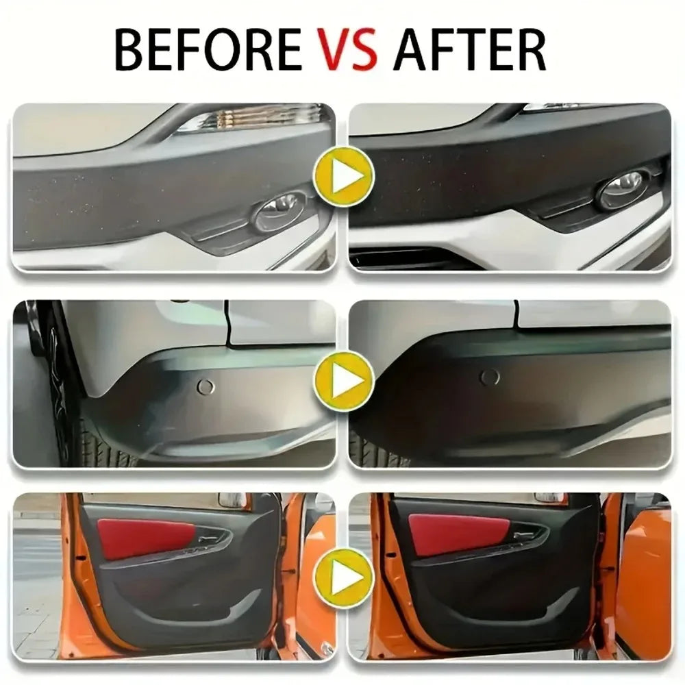 NEW Heavy-Duty Car Plastic Renovator Wax - Fast-Acting Scratch Repair, Restores & Protects Car Bumpers, Interiors, Dashboard, D CM World