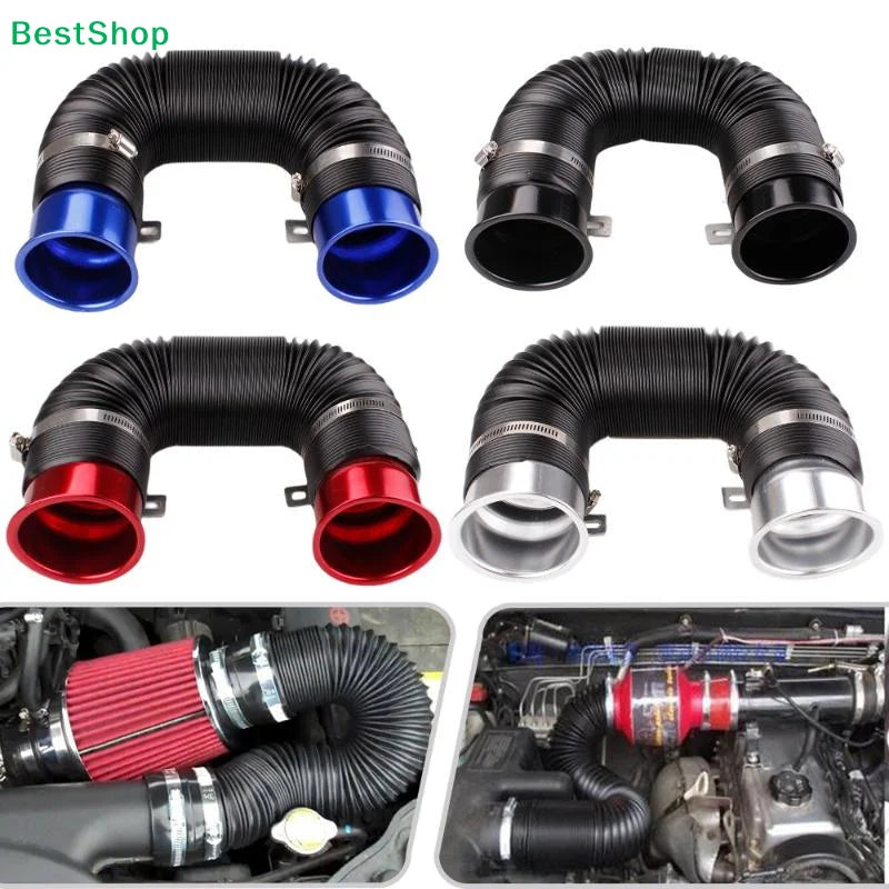 〔Vic〕Flexible Car Air Intake Hose, 3-inch Cold Air Intake Pipe with Bellmouth CM World