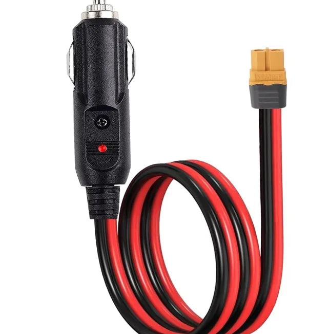 1-5m 12V 24V Cigarette Lighter Socket to XT60 Female Cable Adapter for Oukitel Allpowers R600 Anker Solix Portable Power Station