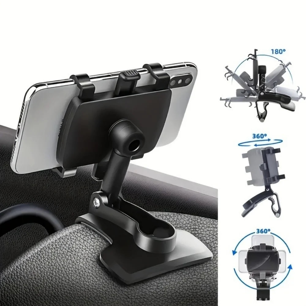 Universal Car Support Car Phone Holder Multi-Functional Dashboard For iPhone Samsung GPS Bracket 180 Degree Rotation Accessorie CM World