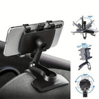 Universal Car Support Car Phone Holder Multi-Functional Dashboard For iPhone Samsung GPS Bracket 180 Degree Rotation Accessorie CM World
