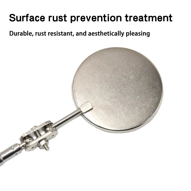 Universal Auto Repair Telescopic Bottom Inspection Mirror 360° Rotating Reflector 52mm Folding Detection Mirror Tool Accessory CM World