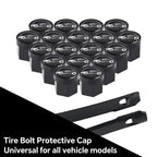 For Skoda 20Pcs Black Car Wheel Caps Bolts Automotive Wheel Hub Nut Protective Cap Rust Proof Waterproof Cap Tire Nut Caps CM World