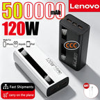 Lenovo 2027 NEW 500000mAh CCC 120W Portable Powerbank Super Fast Charging Battery Charger LED Digital Display For Xiaomi