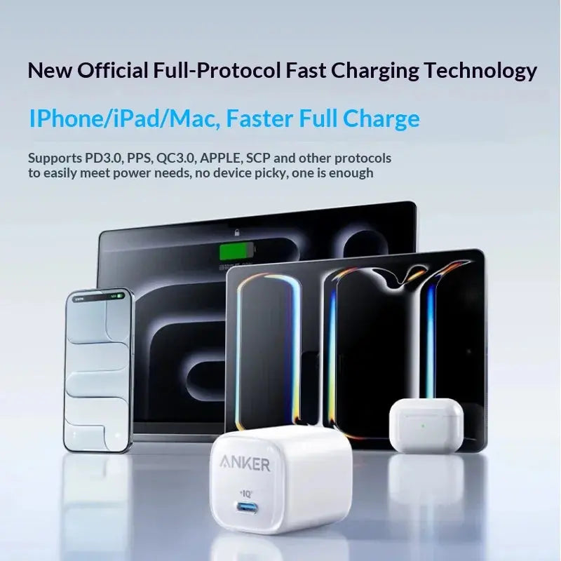 30w Anker Pd Fast Charger Ice Sensing Usb C Wall Charger For Phone 16 Pro Max Phone 15 Pro Portable Mobile Phone Power Adapter Car Mobile World