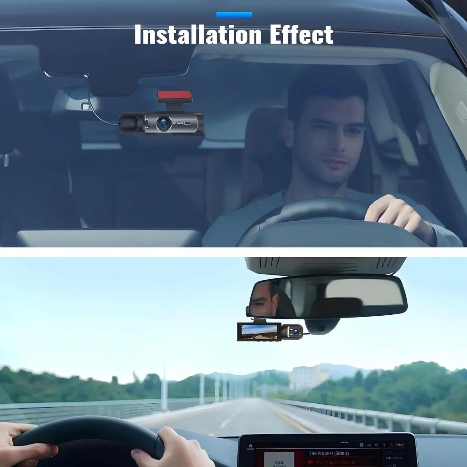 1080P Dual Lens Dash Camera Front and Rear Car Driving Recorder with Night Vision G Sensor 316 Inch IPS Display Car Mobile World