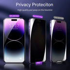 [3 Anti-Spy Glass +3 Lens Caps] Purple Ray Privacy Screen Protector For iPhone 17 16 15 14 Plus 13 12 Mini 11 Pro Max 16e Film