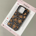 Leopard Print Glitter Case For Iphone 17 Pro Max 11 16 15 14 13 12 14 Plus 17E Air Soft Silicone Tpu Shockproof Cover