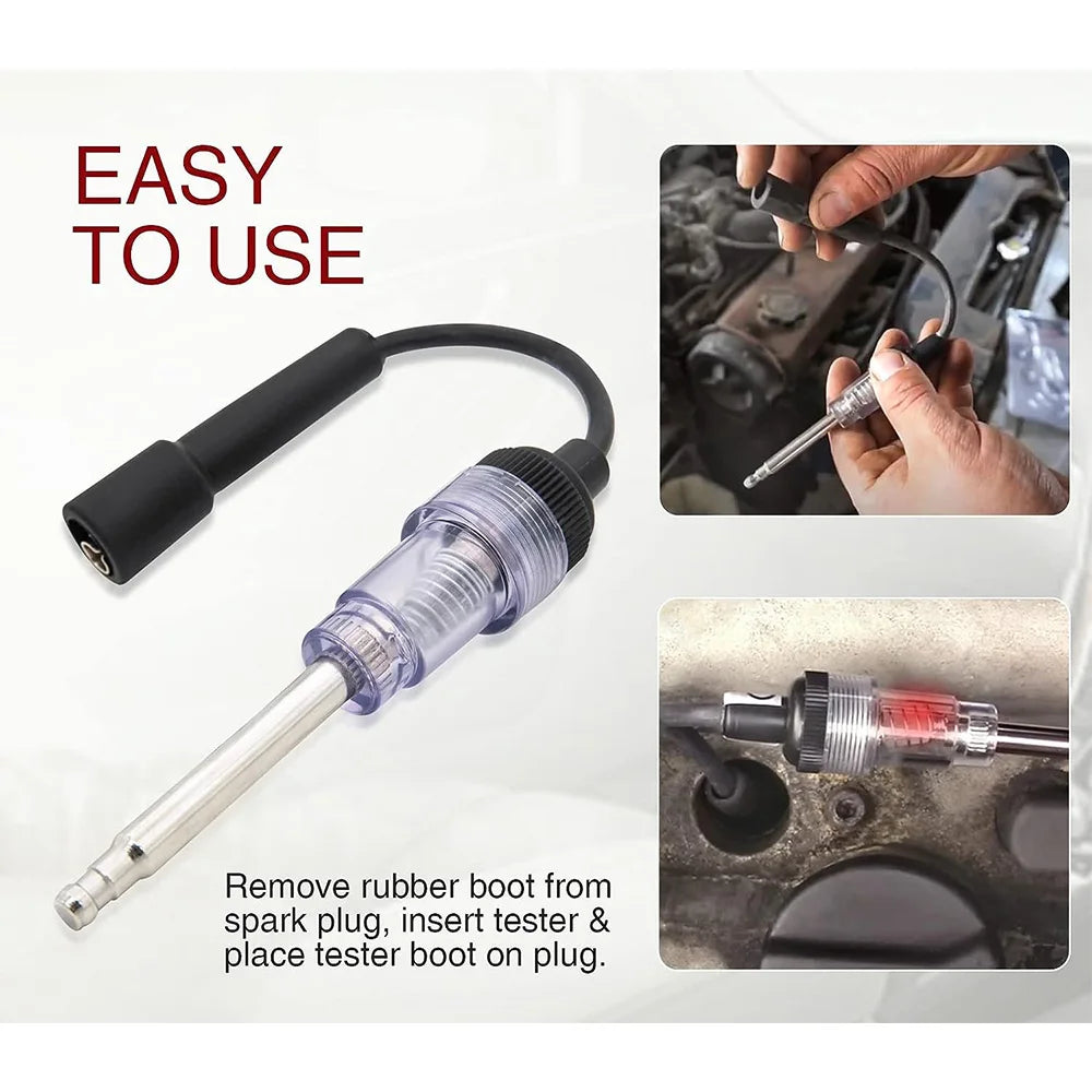 1pcs Car Spark Plug Ignition Tester Ignition System Inspection Tester Simple Type Tester