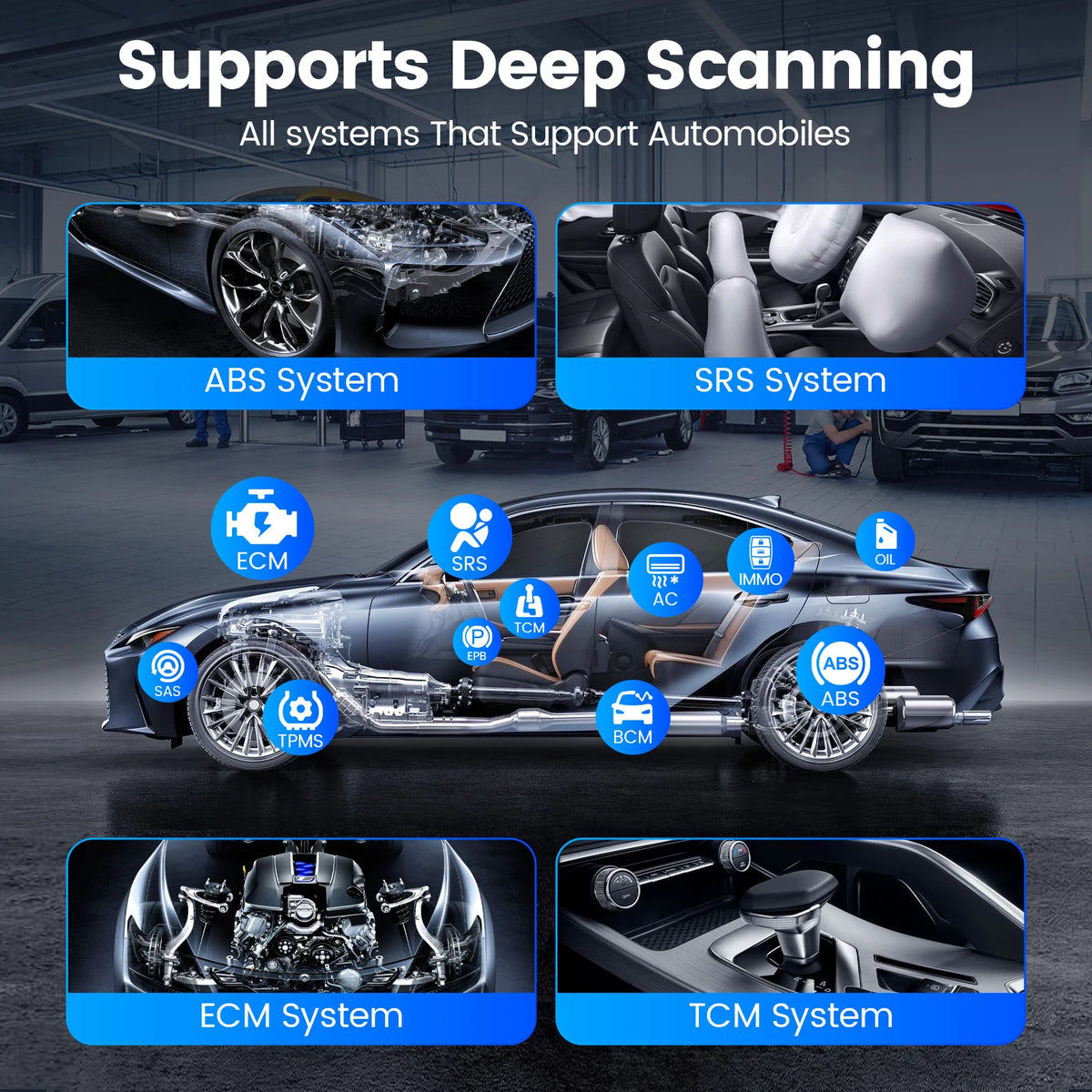 10-50pcs MUCAR DriverScan OBD2 Scanner Diagnostic Tool Full System Diagnosis 15 Reset Bi-directional Bluetooth Code Reader