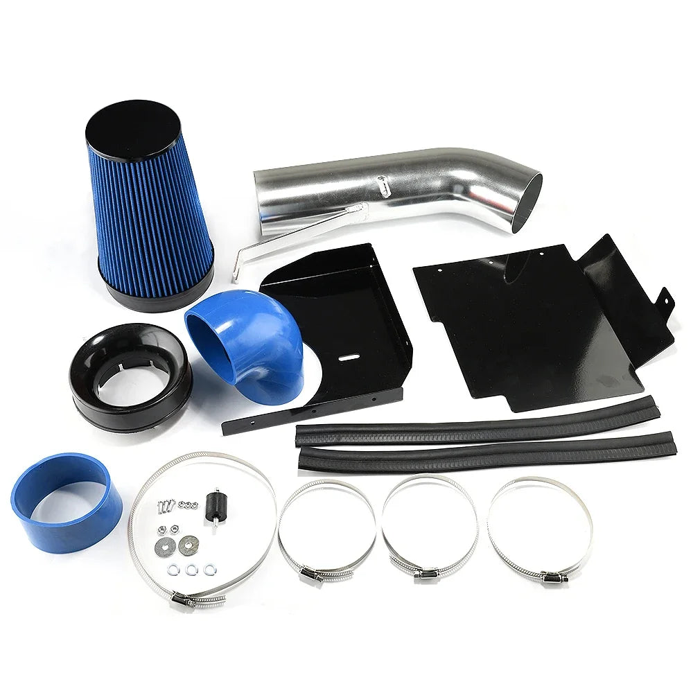 4" Cold Air Intake System Heat Shield Black Red Blue For 2002-2006 Chevrolet Yukon Denali XL 1500 5.3L V8 2500 6.0L V8