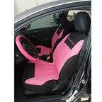 Universal Car Seat Covers Full Set Fit Front Rear Auto Seat Protector Tire Track Pattern for Cars SUV