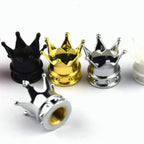 4 PCS Universal Crown Wheel Valve Covers Air Dustproof Waterproof Car Motorcycle Tyre Rim Covers Car Decoration Valve Caps CM World