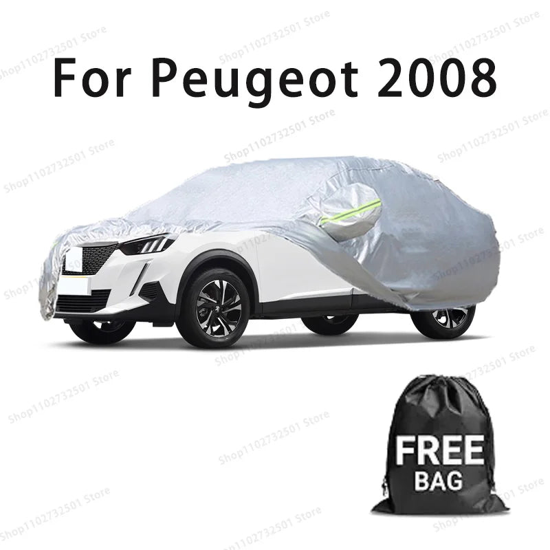 Car cover For Peugeot 2008 Full cover Waterproof sun protection cover Scratch resistant cars accessories