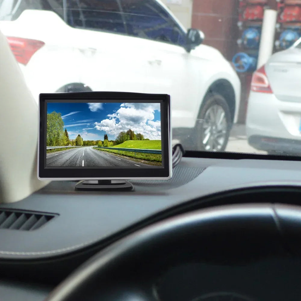 Easy Installation Rear View Backup Camera 4.3/5 Inch Car LCD Monitor for Vehicle Van Night Vision Reverse Video Parking CM World