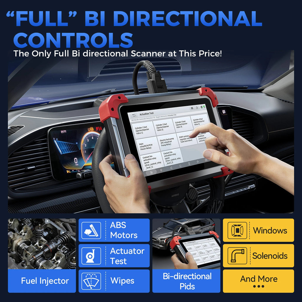 XTOOL D7 All System Car Diagnostic Tools Bidirectional Scanner ECU Coding Automotive Scanner 39+ Services Add FCA Functions