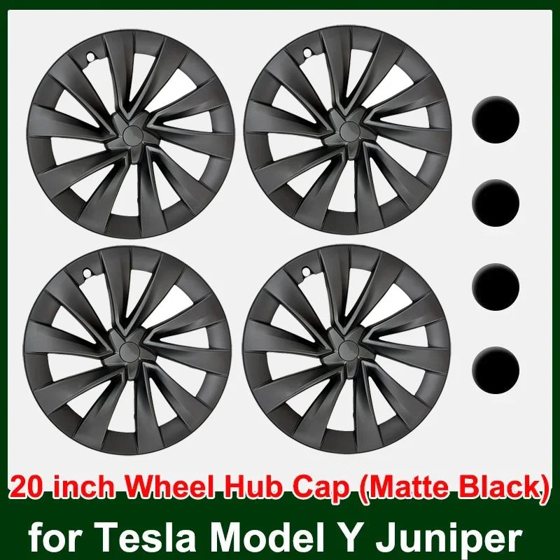 for Tesla New Model Y Juniper 2025 20inch Wheel Hubcap Front Rear Wheel Hup Caps Protect Cover Launch 2026 Exterior Accessories CM World