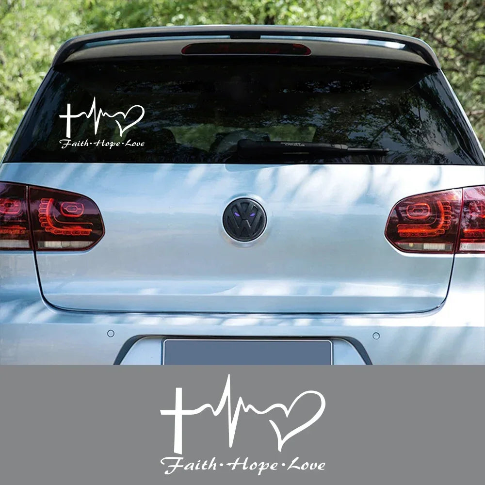 Universal Car Stickers PVC Decoration Love Jesus Cross Graphic Style Vinyl Film Decal Tuning Auto Accessories Fit For All Models Car Mobile World