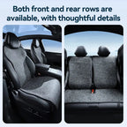 YZ For Tesla Model YL Linen Ice Silk Seat Cushion Backrest Pad Summer Cool Breathable Car Seat Protector Cover 2026 Accessories Car Mobile World