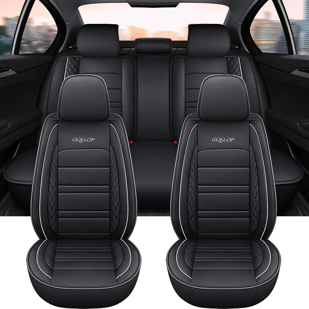 Full Coverage Pu Leather Car Seat Covers for Dacia Duster Sandero Renault Clio Fiat Panda Lancia Seat Arona Cors Car Accessories CM World