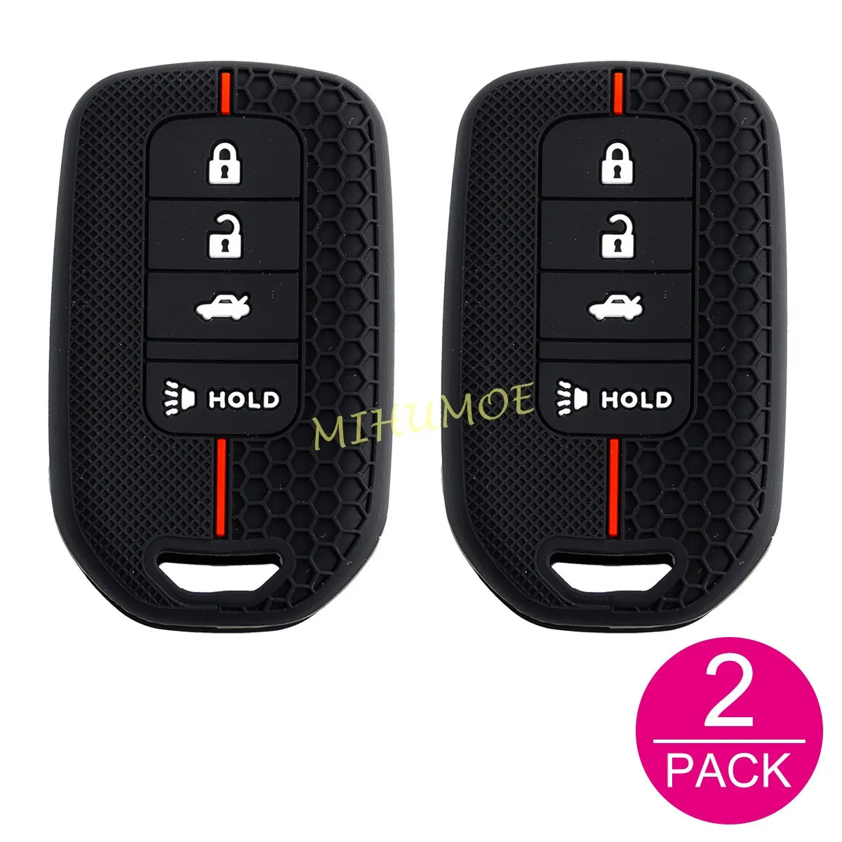 Silicone Car 4 Buttons Key Case Chain Cover Protection For Honda Accord Civic CR-V HR-V Fit Pilot Insight 2019 2020 2021 2022 CM World