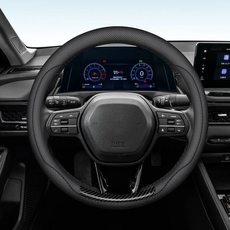 Universal Car Steering Wheel Cover Leather Steering Wheel Covers Car Interior Accessories 38cm O/D Type Non Slip Steering Covers