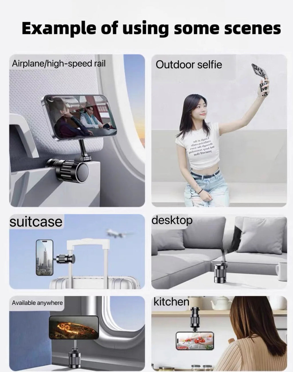 Adjustable Multi-function Magnetic Phone Clip Holder 360° Rotating Car Headrest Mount for Magsafe iPhone  Universal Car Bracket CM World